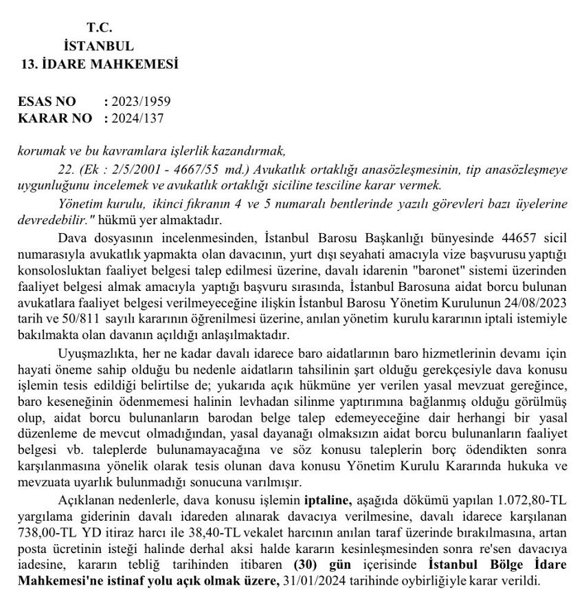 Aidat Borcu Olan Faaliyet Belgesi Alabilir Mi? – görsel 3